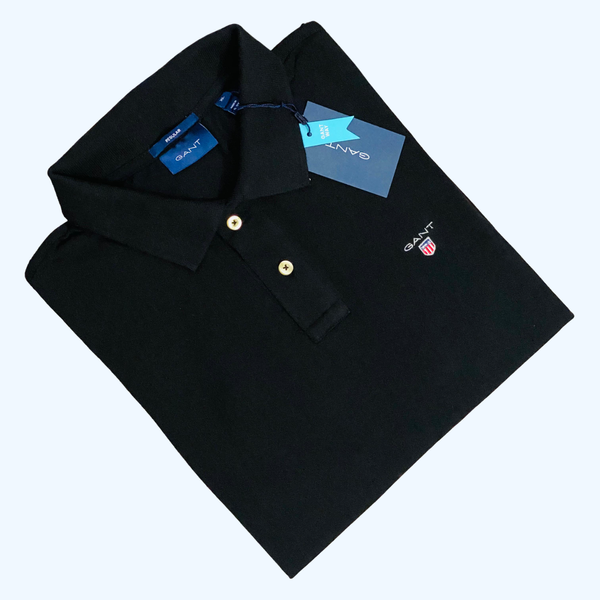 Gant Men's Black Polo T-shirt