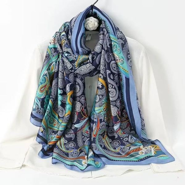 Sky print silk scarf đ§Ŗ