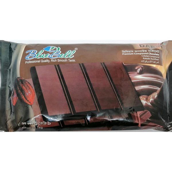 1kg Bluebell Premium Compound Chocolate Bar (Dark)