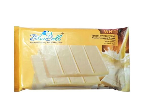 1kg Bluebell Premium Compound Chocolate Bar (White)
