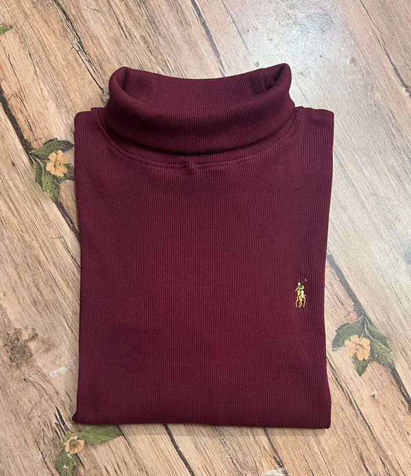 Polo Ralph Lauren Ribbed Cotton-Blend Turtleneck