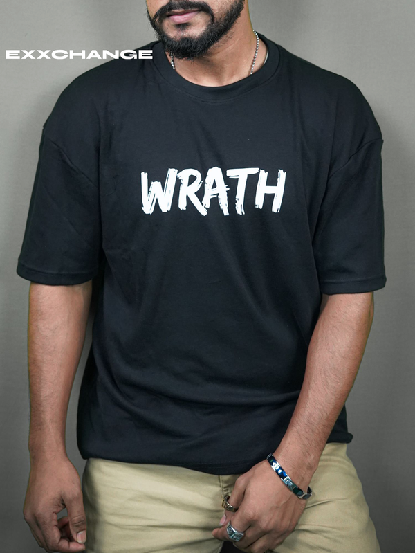 WRATH //unisex //Black Oversized t-shirt
