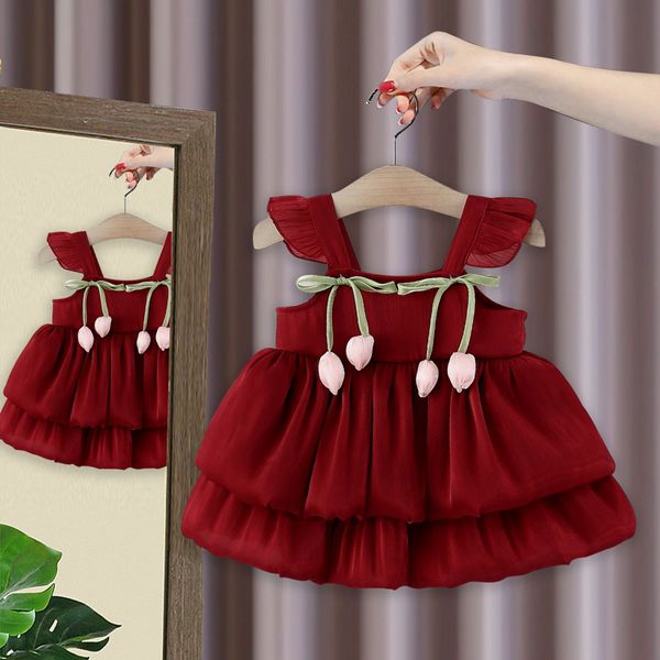 Imported đ Girls' Summer Princess Dress â Korean Ins Style with Slip Skirt