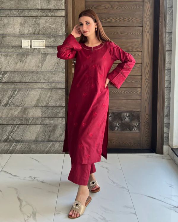 premium Maroon Amber 2Piece | Eid Collection 2025