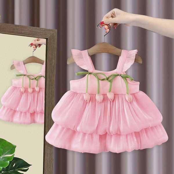 Imported đ Girls' Summer Princess Dress â Korean Ins Style with Slip Skirt