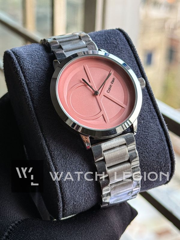CK FULL STEEL PINK DIAL