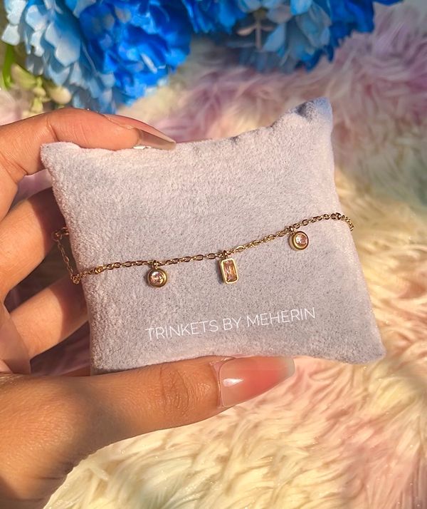 Pink stone bracelet