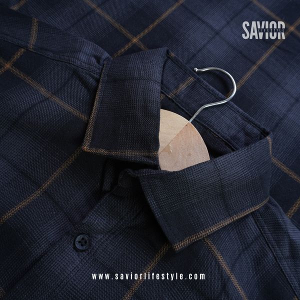 Smokey Check Full Sleeve Pocket Less Shirt