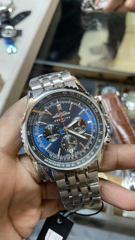 Breitling Navitimer Silver Chain Blue Dial