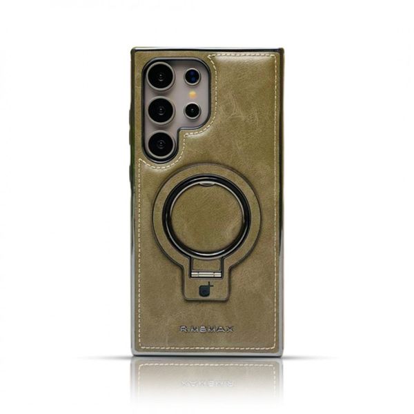 RMBMAX High-End Compatible PU Leather MagSafe Stand Case For Samsung Galaxy S25ultra S24ultra S23ultra