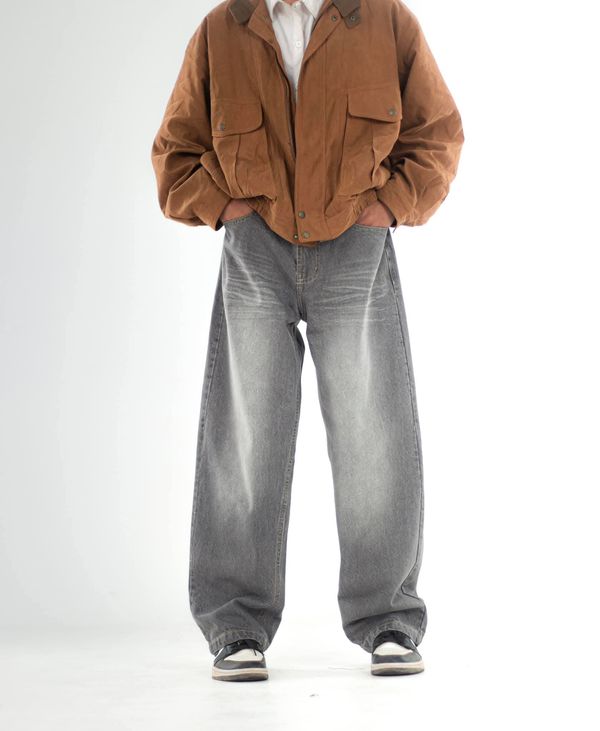 Baggy fitted Gray Denim pant