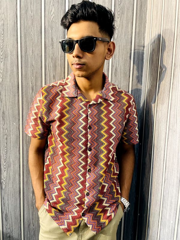 China sugarcane knitted cuban shirt