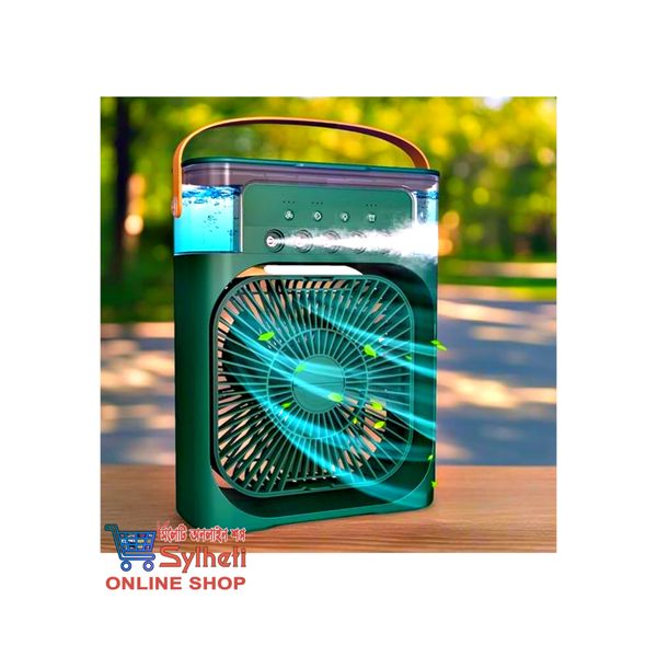 3 In 1 Air Cooling USB Fan with LED Night Light Water Fan