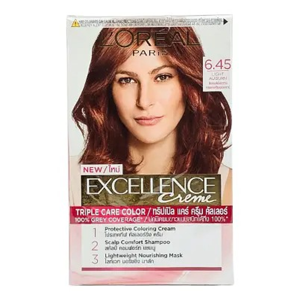 Loreal Excellence Crème Hair Color 6.45 Light Auburn