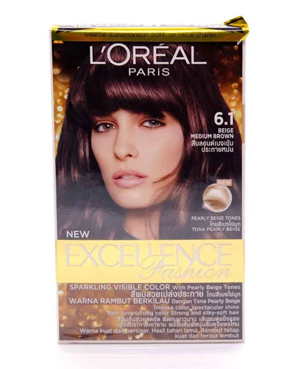 L'Oreal Excellence 6.1 Beige Medium Brown Hair Color