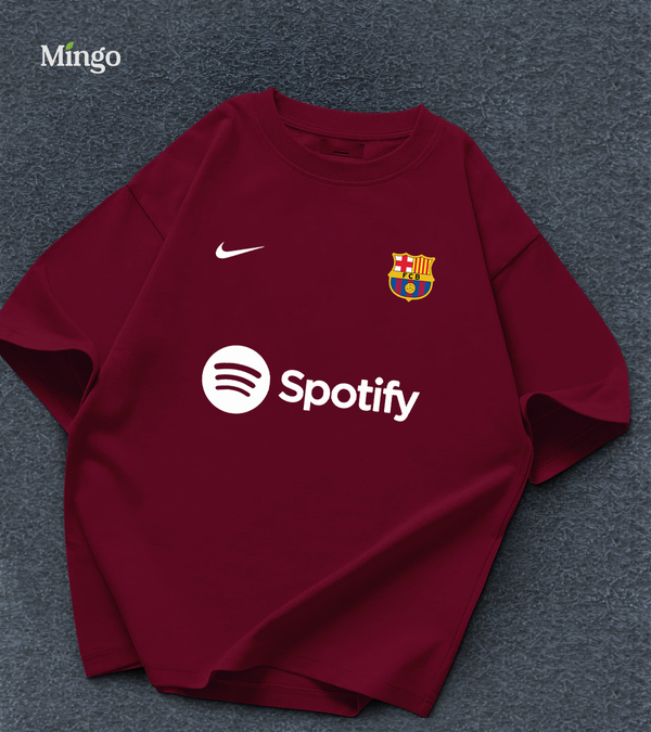 Barcelona- Maroon Dropshoulder