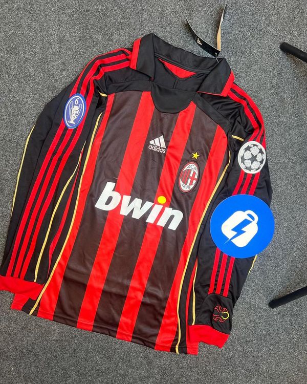 AC Milan 2006/07 home long sleeve football jersey