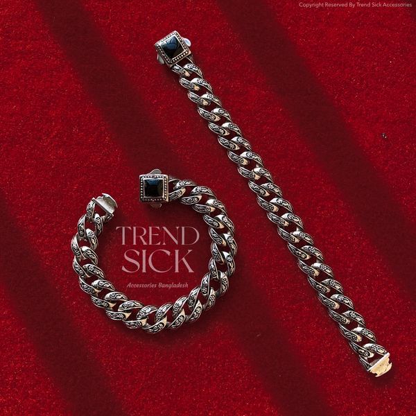 ROSE PATTERN BRACELET (Silver)