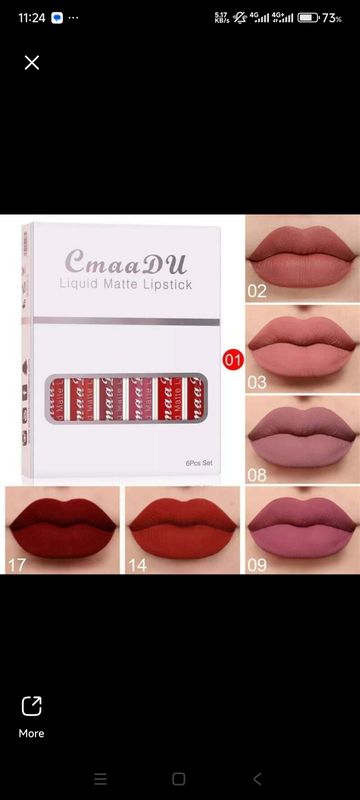 cmmadu lipstick set 6 piece - Image 1