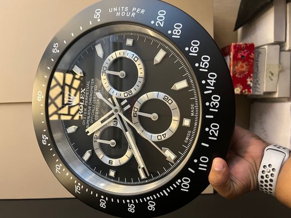 DAYTONA BLACK WALL CLOCK