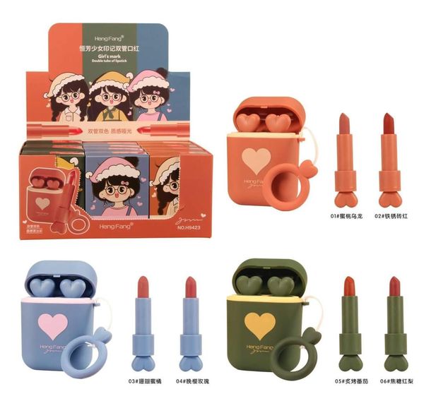 💋Heng Fang Girl's Mark Double Tube of Lipstick💋