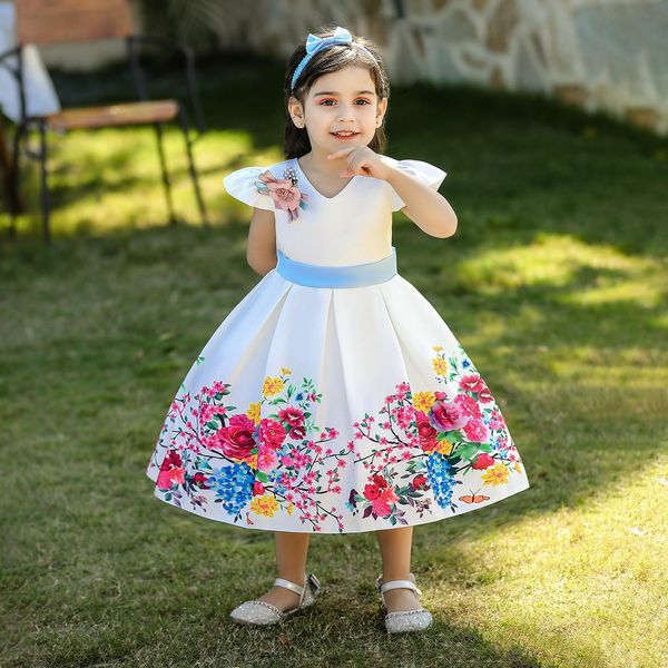 Importedđš Red Floral Princess Dress â Sleeveless EU/US Style for Girls