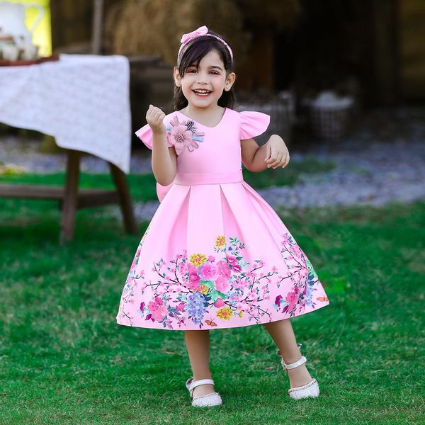 Importedđš Red Floral Princess Dress â Sleeveless EU/US Style for Girls
