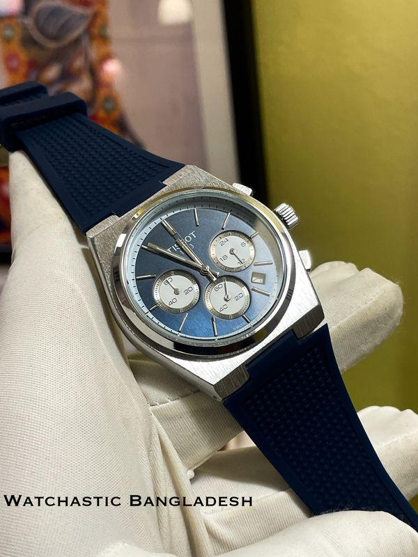 PRX Chrono Blue Belt Blue Dial