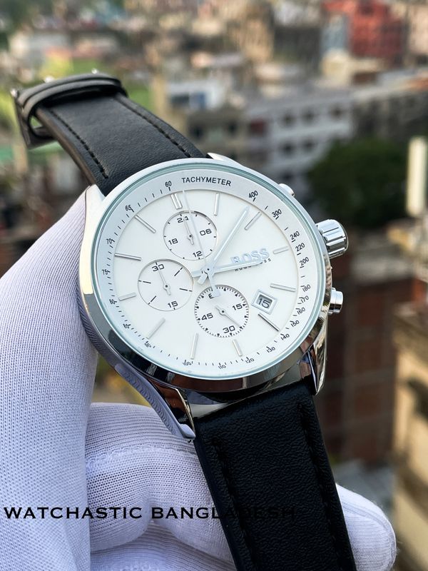 BOSS SILVER WHITE DIAL