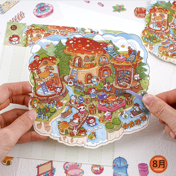 Landscape Kawai cute sticker