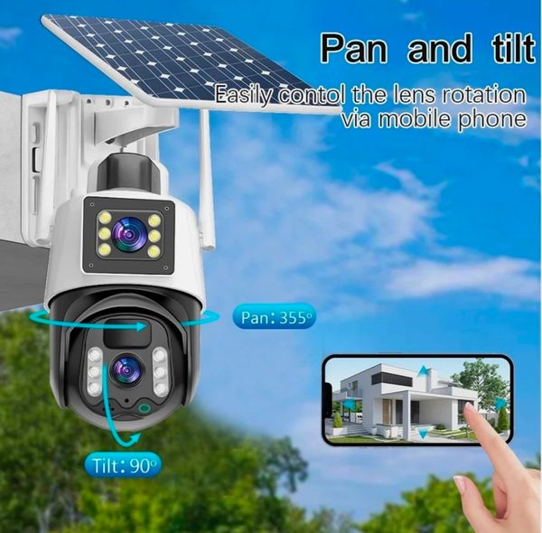 V380 PRO 4K 8MP Wireless CCTV Camera WiFi Solar CCTV Camera Outdoor IP Securi