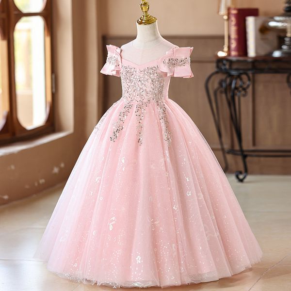Importedđ Puffy Yarn Princess Dress â Stylish Wedding & Flower Girl Gown
