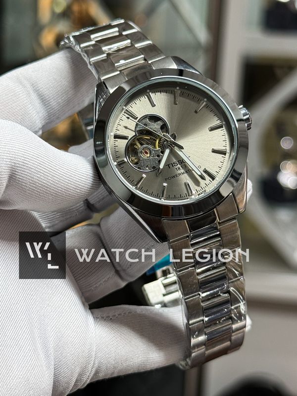 TISSOT CHAIN AUTO OPEN HEART GREY  DIAL