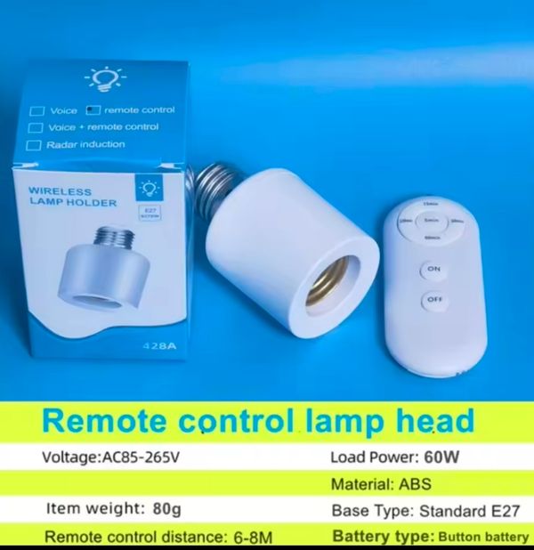 Multiple Controls E27 Wireless Remote Control Smart Timer Switch Lamp Holder 110V 220V Multi Light Timer Switch For Room Bedroom