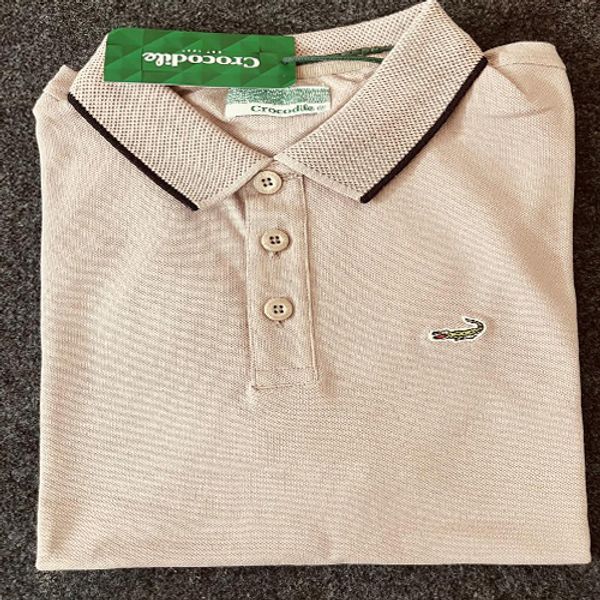 Crocodile Solid Brown Color Polo T-Shirt