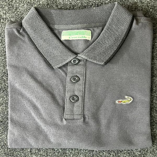 Crocodile Solid Gray Color Polo T-Shirt