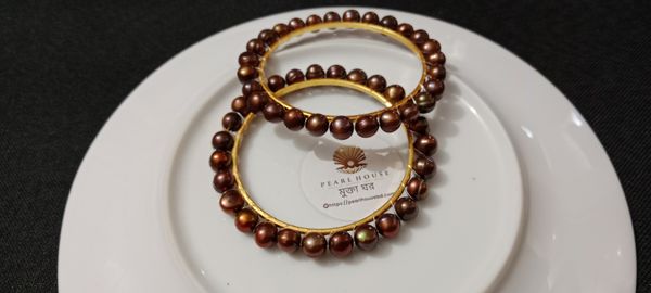Coffee colour Pearl Bangles