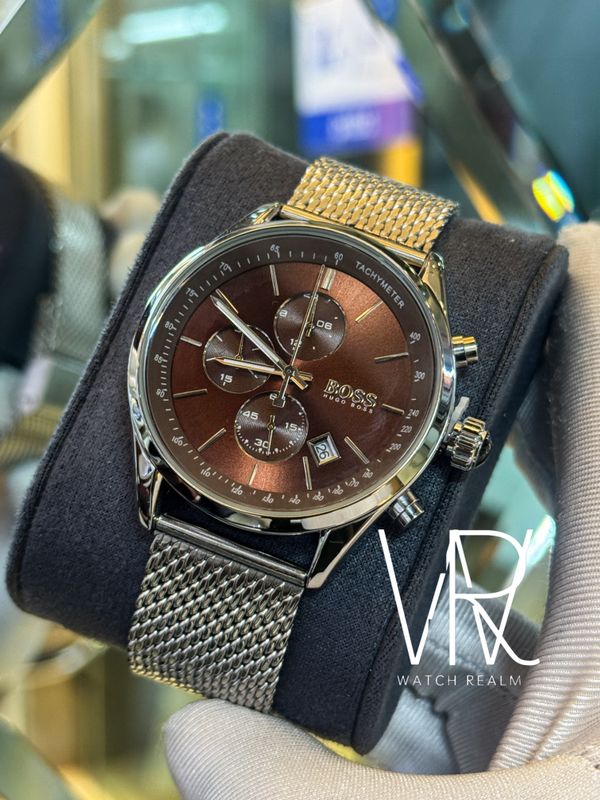 BOSS MESH CHAIN BROWN DIAL