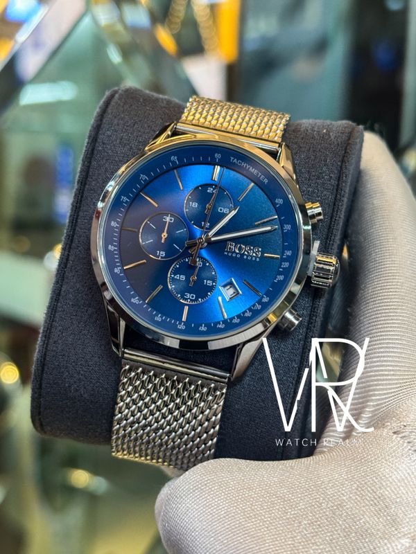 BOSS MESH CHAIN BLUE DIAL