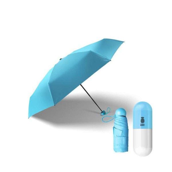 Folding Umbrella with Cute Capsule Case - Image 2