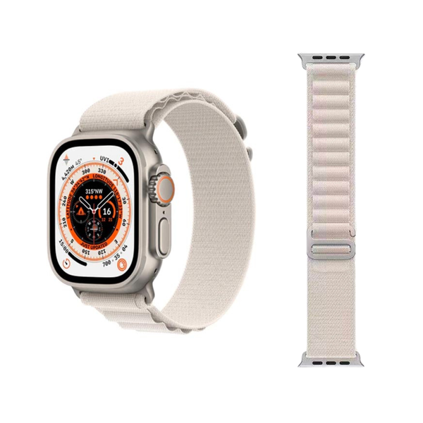Series 8 Smartwatch Replacement Nylon Strap – White Color