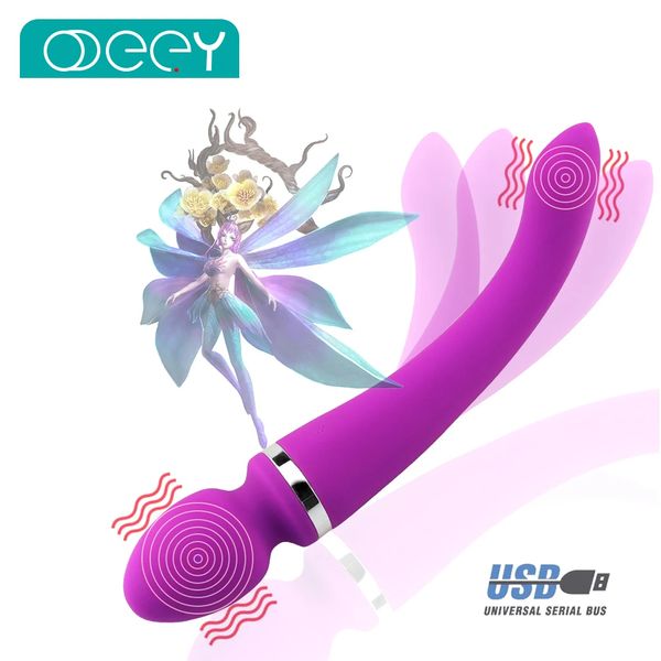 10 Speeds Powerful Dual Head Big Vibrators for Women Magic Wand Body Massager Sex Toys For Woman Clitoris Anal Stimulate Product