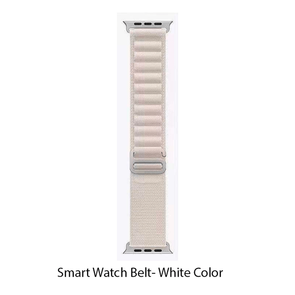 Series 8 Smartwatch Replacement Nylon Strap – White Color - Image 2
