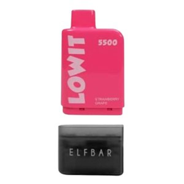 ELfbar Lowit 5500 Puff Starter Kit Straberry Grape&Black