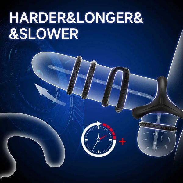 Premium Silicone Combination Cock Ring for Men - Image 3