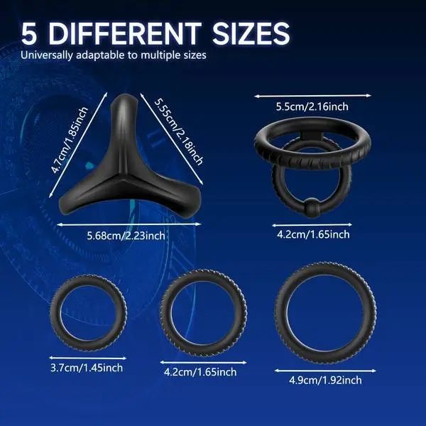 Premium Silicone Combination Cock Ring for Men - Image 2