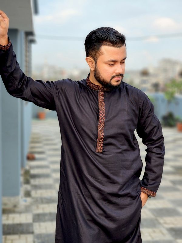 premium elite plate embroidered panjabi code 802