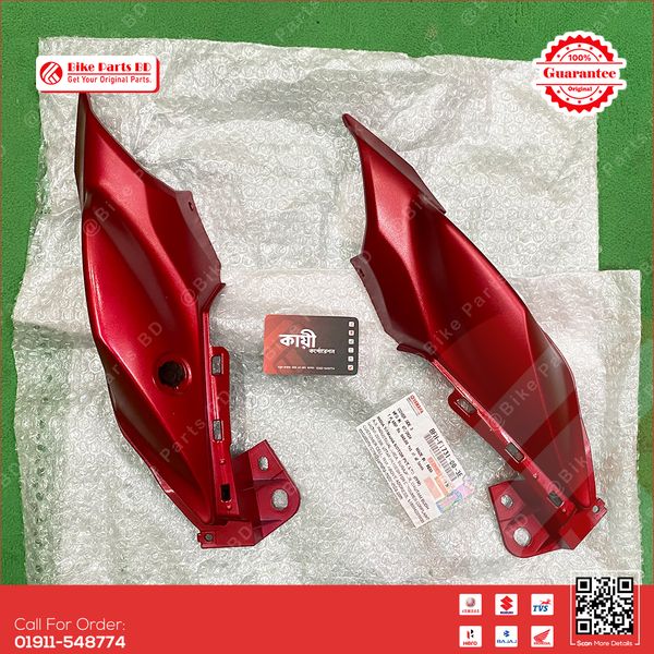 Back Panel (Mat Red) for Yamaha FZS V3 Deluxe & FZS V4 bike.