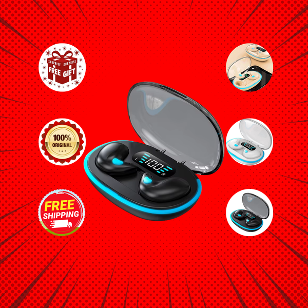 X55 TWS Wireless Bluetooth Earbuds Painless Wear Thin Non-in -ear Headphones Handfree Calling Driving Earphones Cancelling Headset with LED Display Box and Microphone