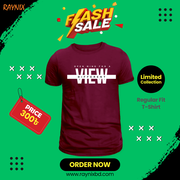 Open Mind for a Different VIEW Typography T-Shirt | Thoughtful Streetwear | Regular Fit Unisex | Premium Cotton